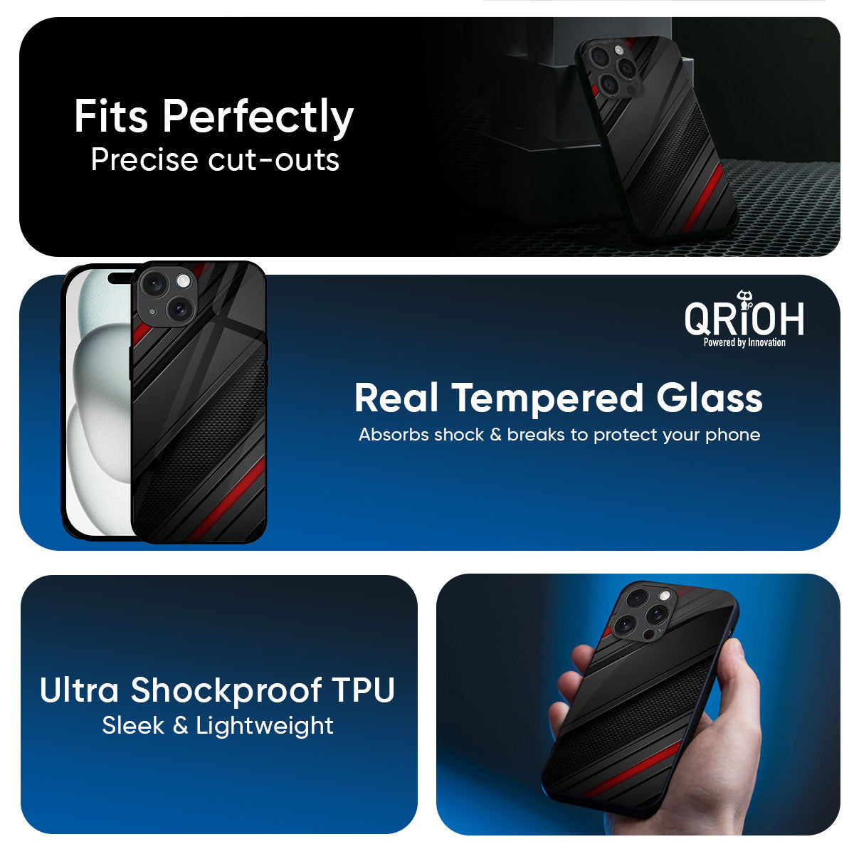 Modern Abstract Glass Case for iPhone 17 Pro Max