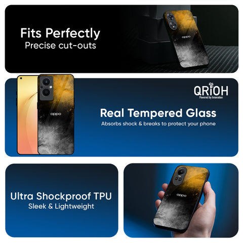 Gold Gradient Glossy Case for Oppo Reno13 Pro 5G