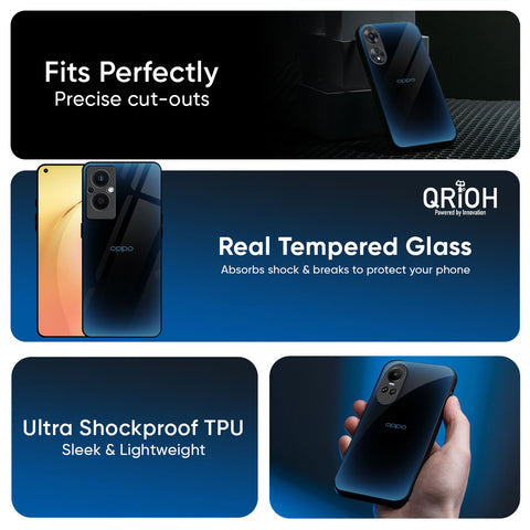 Blue Dynamic Glossy Case for Oppo Reno13 Pro 5G