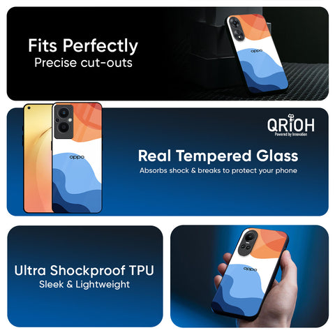 Wavy Color Pattern Glossy Case for Oppo Reno13 Pro 5G