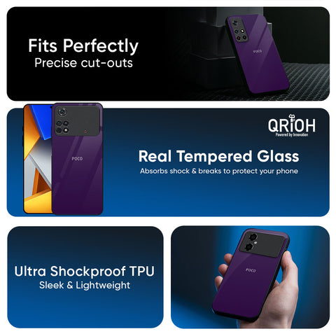 Dark Purple Glossy Case for Poco F6 5G