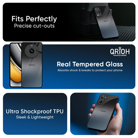 Dramatic Grey Glossy Case for Realme 14x 5G