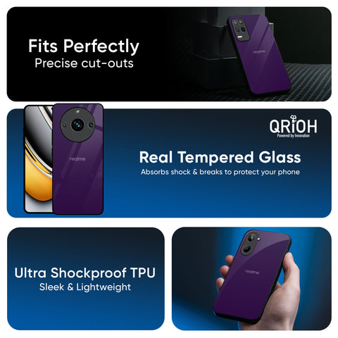 Dark Purple Glossy Case for Realme 14x 5G