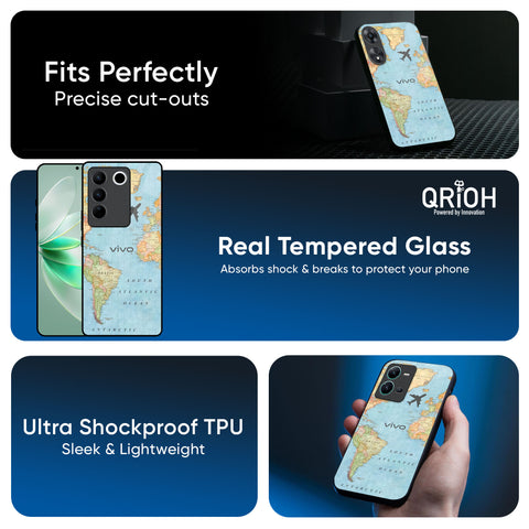 Fly Around The World Glossy Case for Vivo V50e 5G