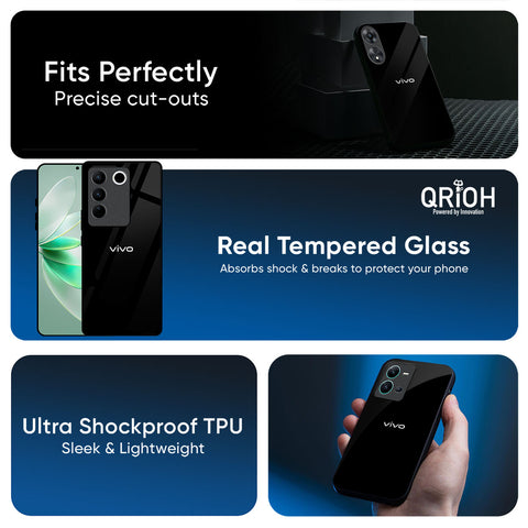 Jet Black Glossy Case for Vivo V50e 5G