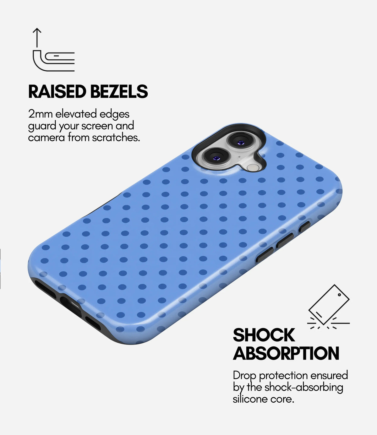 Color Pop Polka Premium Tough Shining Phone Case (Double Layer) Available For All iPhone Models