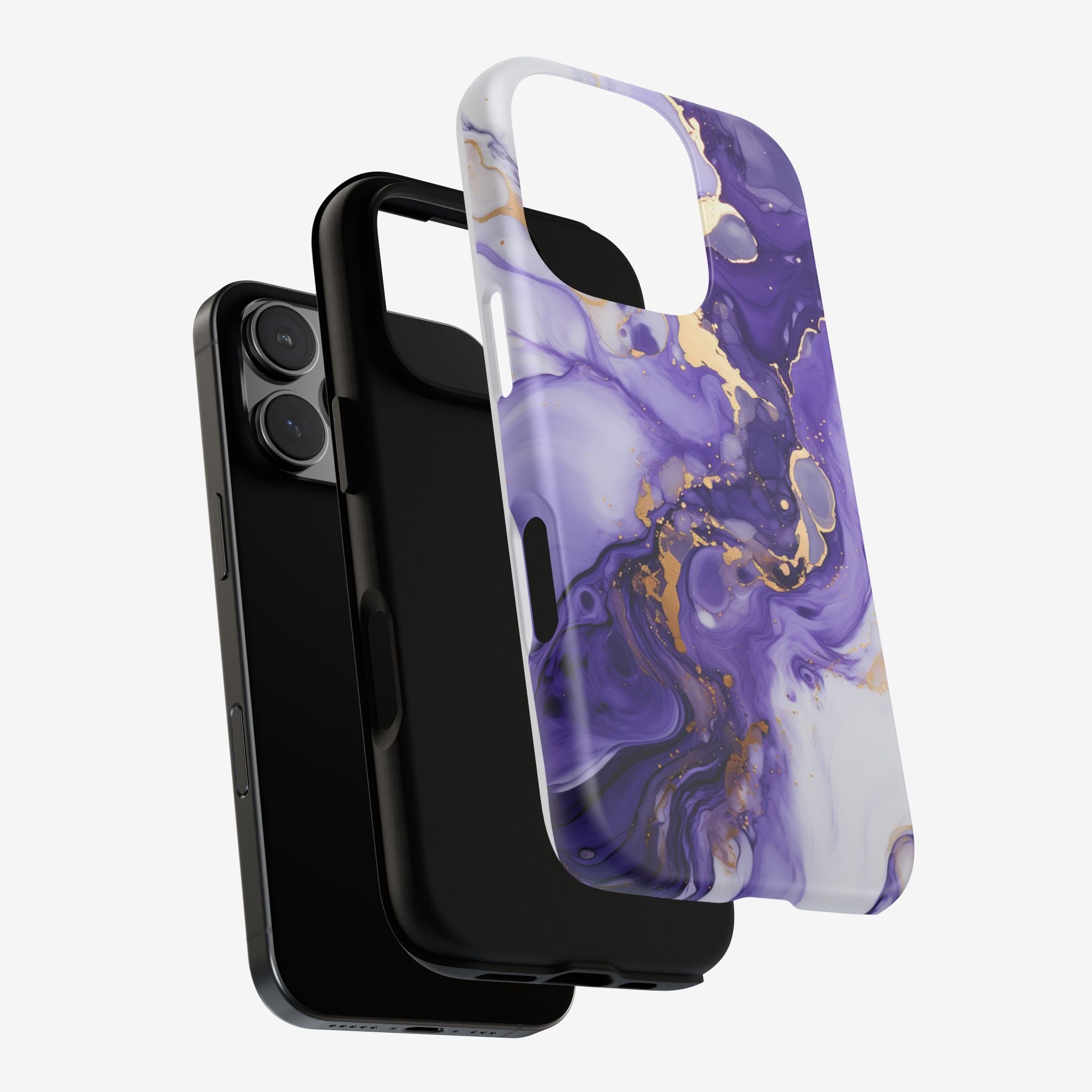 Violet Flow Premium Tough Shining Phone Case (Double Layer) Available For All iPhone Models