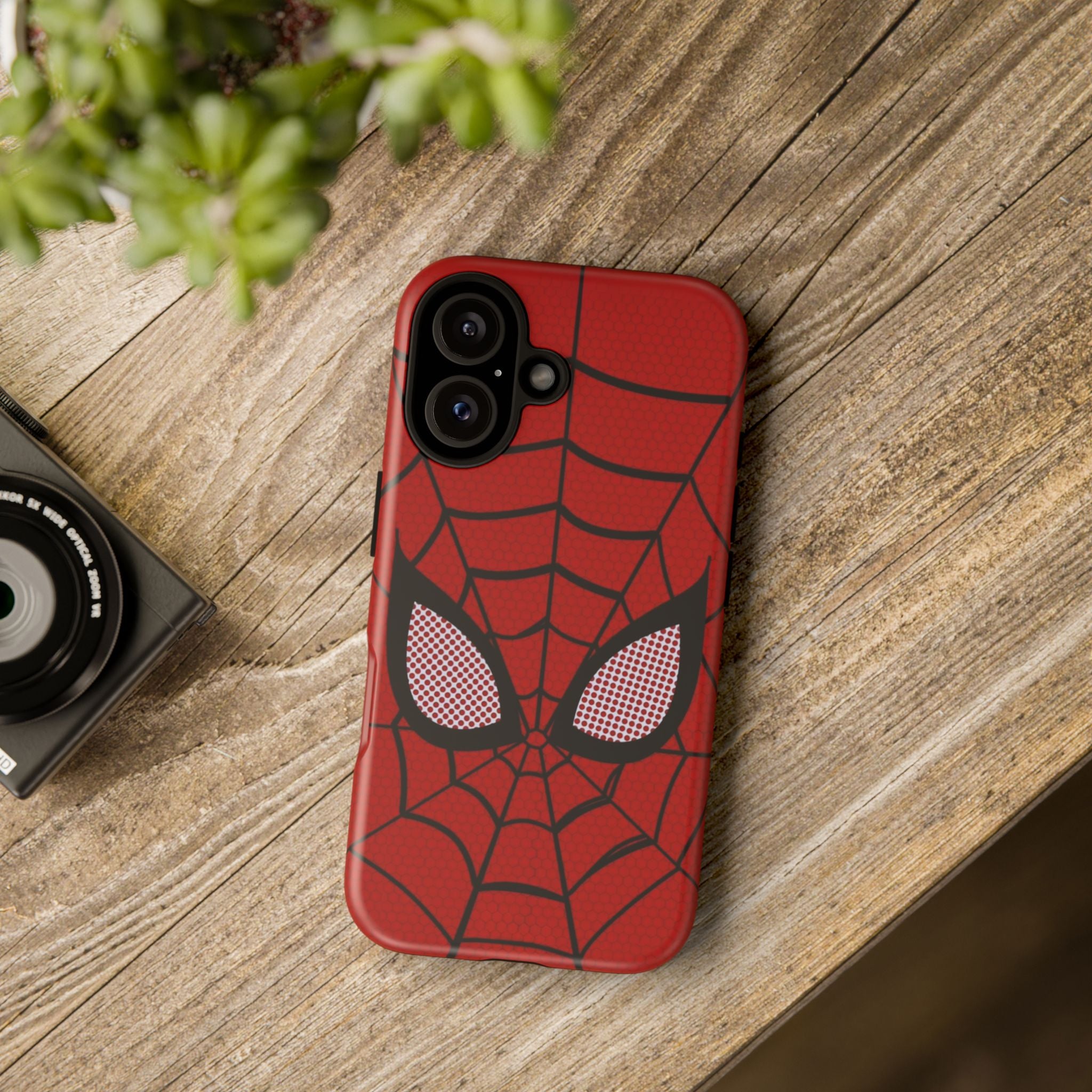 Scarlet Grid Mask Premium Tough Shining Phone Case (Double Layer) Available For All iPhone Models