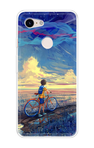 Riding Bicycle to Dreamland Soft Cover for Google Pixel 3 XL