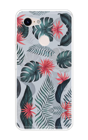 Retro Floral Leaf Soft Cover for Google Pixel 3 XL
