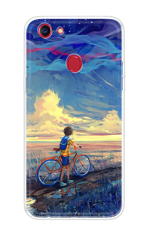 Riding Bicycle to Dreamland Soft Cover for Oppo F7 Youth