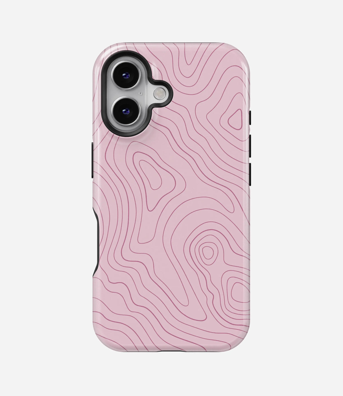 Blush Topo Lines Premium Tough Shining Phone Case (Double Layer) Available For All iPhone Models