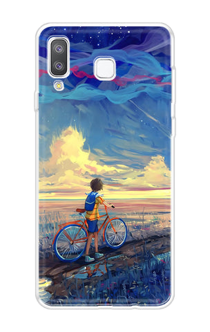 Riding Bicycle to Dreamland Soft Cover for Samsung Galaxy A8 Star