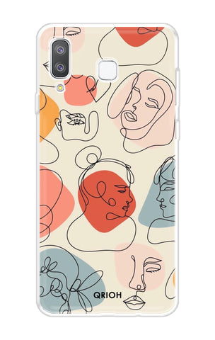 Abstract Faces Soft Cover for Samsung Galaxy A8 Star