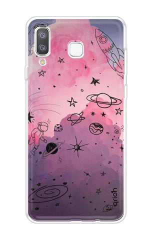 Space Doodles Art Soft Cover For Samsung Galaxy A8 Star
