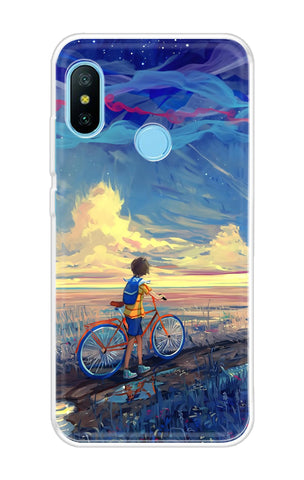 Riding Bicycle to Dreamland Soft Cover for Xiaomi Redmi 6 Pro