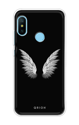 White Angel Wings Soft Cover for Xiaomi Redmi 6 Pro