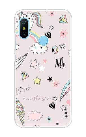 Unicorn Doodle Soft Cover For Xiaomi Redmi 6 Pro