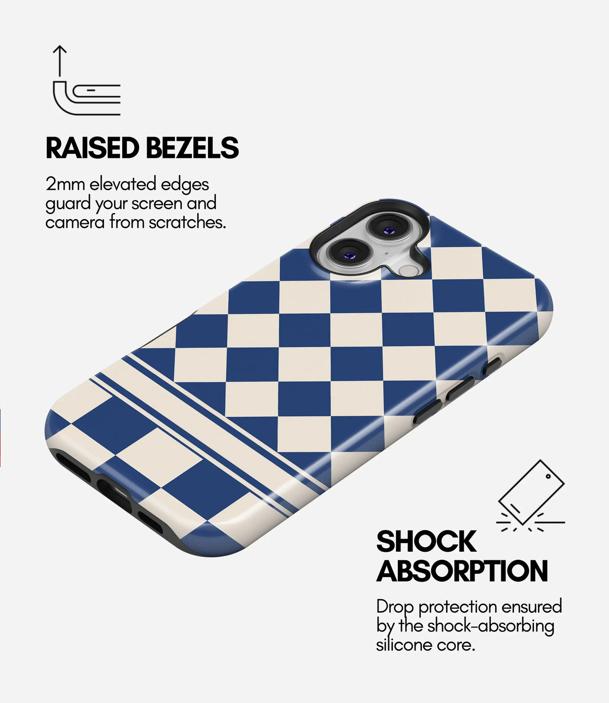 Oxford Tiles Premium Tough Shining Phone Case (Double Layer) Available For All iPhone Models