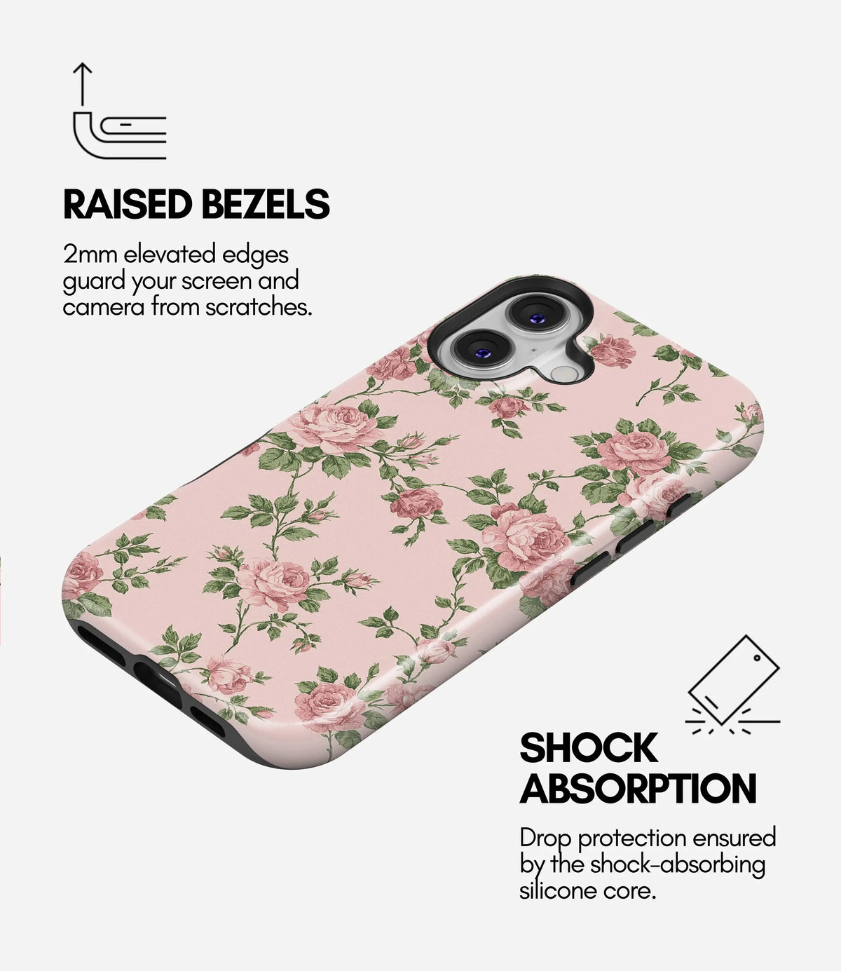 Blush Garden Premium Tough Shining Phone Case (Double Layer) Available For All iPhone Models