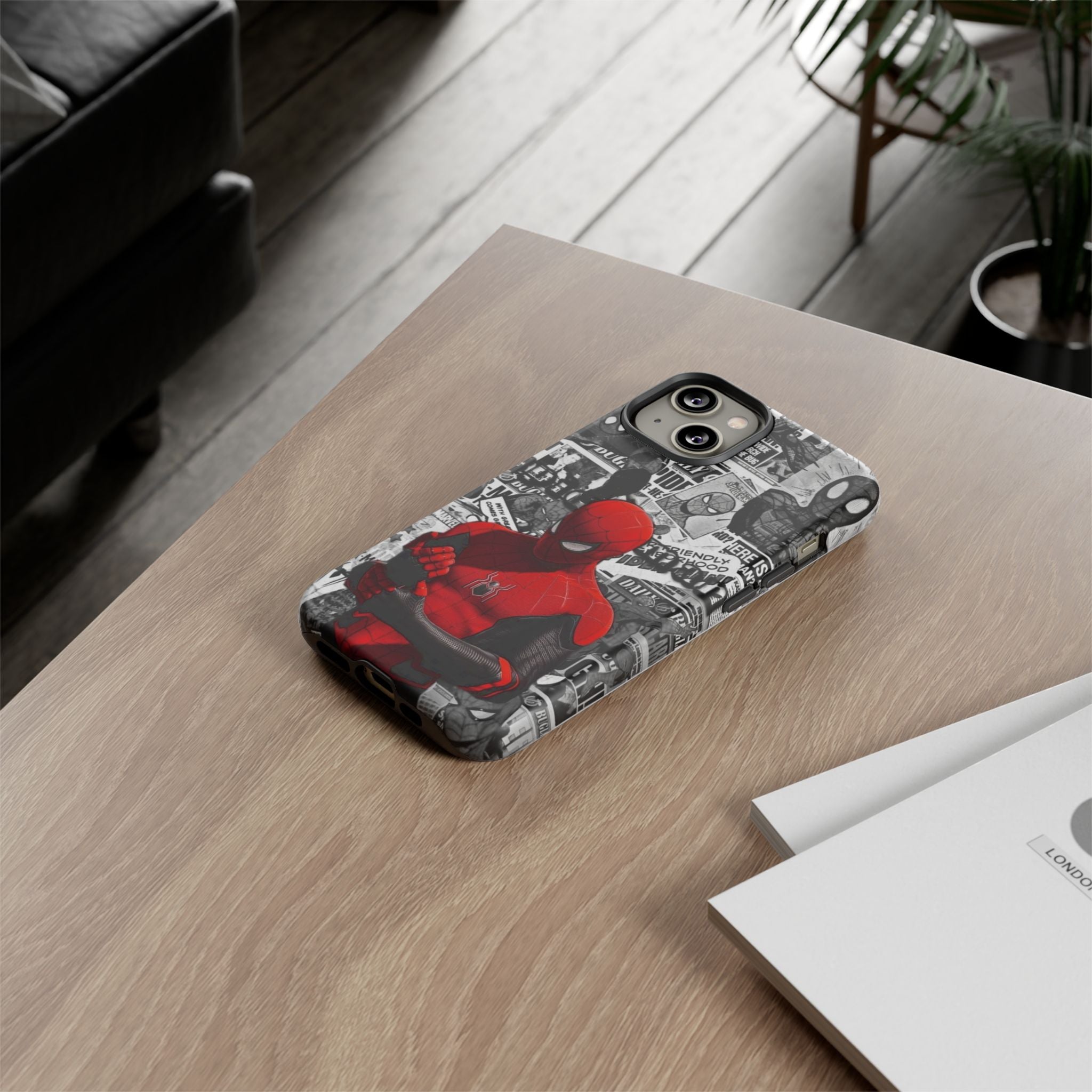Red Mask Collage Premium Tough Shining Phone Case (Double Layer) Available For All iPhone Models