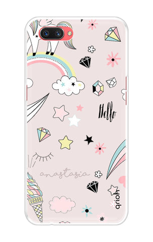 Unicorn Doodle Soft Cover For Oppo A3s