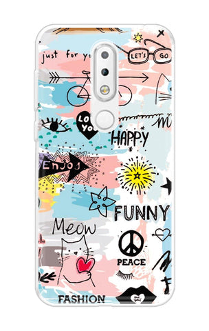 Happy Doodle Soft Cover for Nokia 5.1 Plus