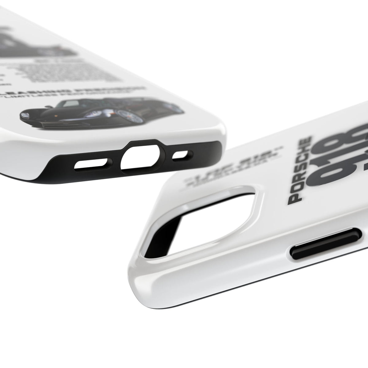 Porsche 918 Spyder White Premium Tough Shining Phone Case (Double Layer) Available For All iPhone Models