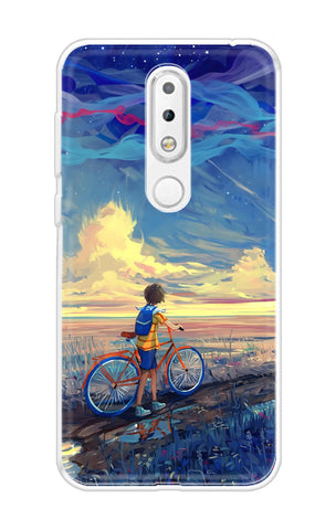 Riding Bicycle to Dreamland Soft Cover for Nokia 6.1 Plus