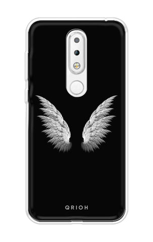 White Angel Wings Soft Cover for Nokia 6.1 Plus