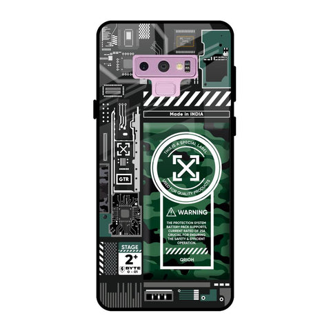 Green Camo Circuit Glossy Case for Samsung Galaxy Note 9
