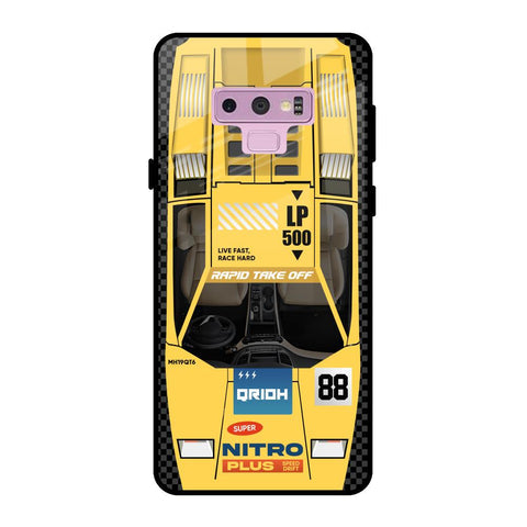 Yellow Racing Car Glossy Case for Samsung Galaxy Note 9