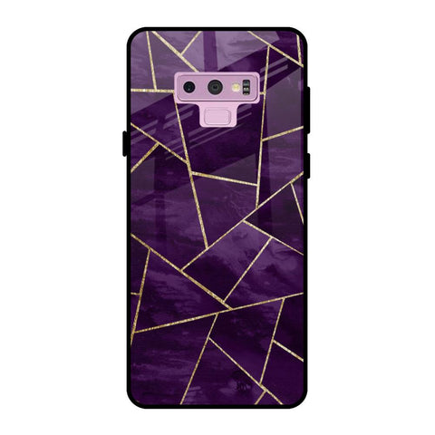 Geometric Purple Glossy Case For Samsung Galaxy Note 9