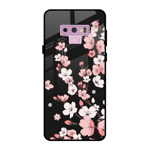 Black Cherry Blossom Glossy Case for Samsung Galaxy Note 9