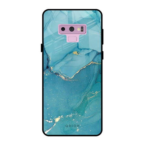 Blue Golden Glitter Glossy Case for Samsung Galaxy Note 9
