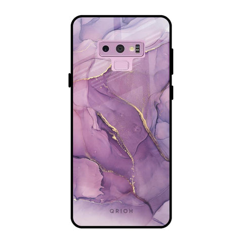 Purple Gold Marble Glossy Case for Samsung Galaxy Note 9