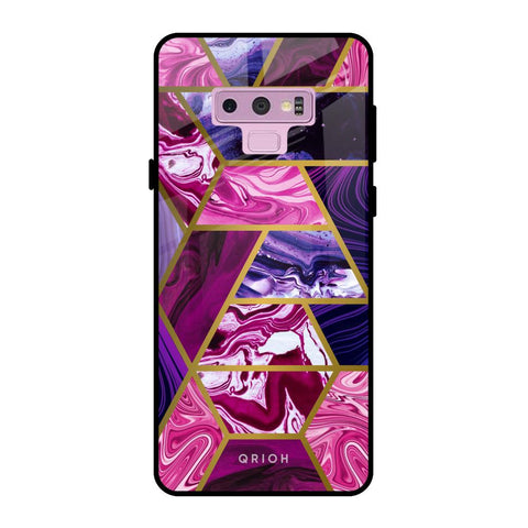 Electroplated Geometric Marble Glossy Case for Samsung Galaxy Note 9
