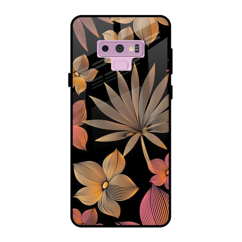 Lines Pattern Flowers Glossy Case for Samsung Galaxy Note 9