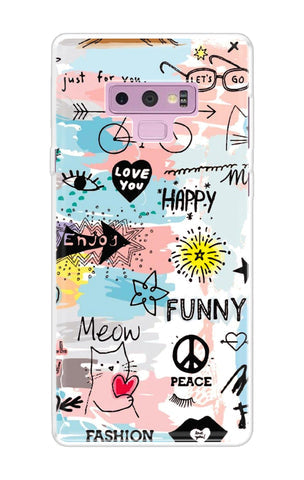 Happy Doodle Soft Cover for Samsung Galaxy Note 9