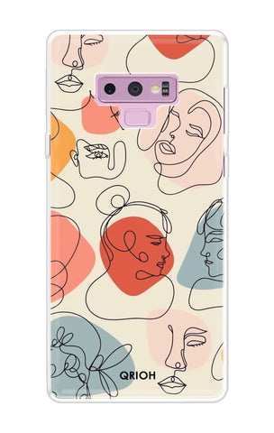 Abstract Faces Soft Cover for Samsung Galaxy Note 9