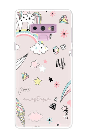 Unicorn Doodle Soft Cover For Samsung Galaxy Note 9