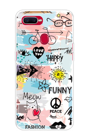 Happy Doodle Soft Cover for Oppo F9