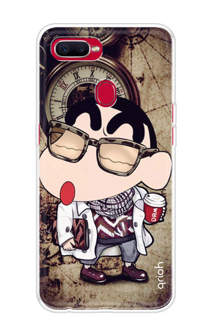 Nerdy Shinchan Soft Cover for Oppo F9