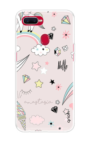 Unicorn Doodle Soft Cover For Oppo F9