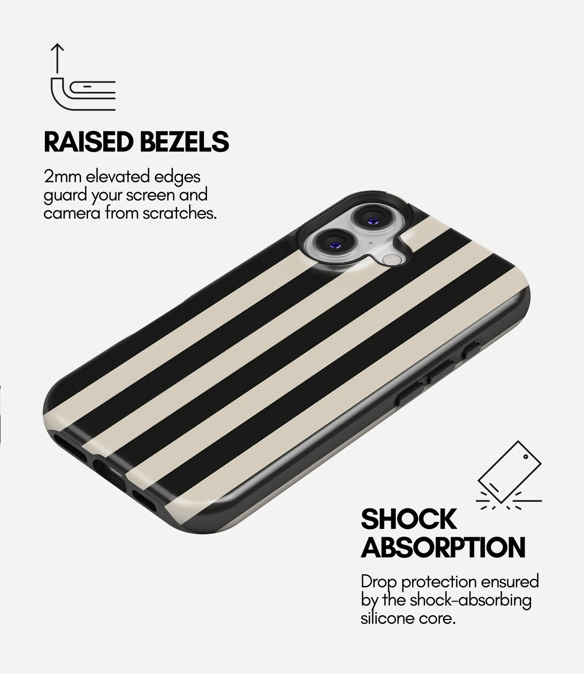 Parisian Lines Premium Tough Shining Phone Case (Double Layer) Available For All iPhone Models