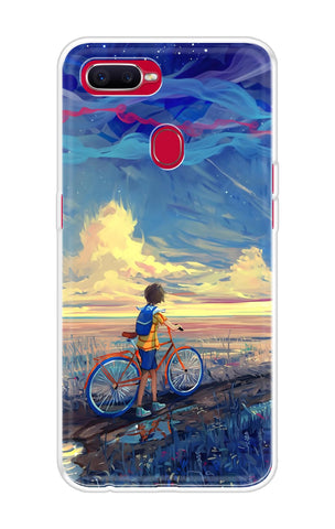 Riding Bicycle to Dreamland Soft Cover for Oppo F9 Pro
