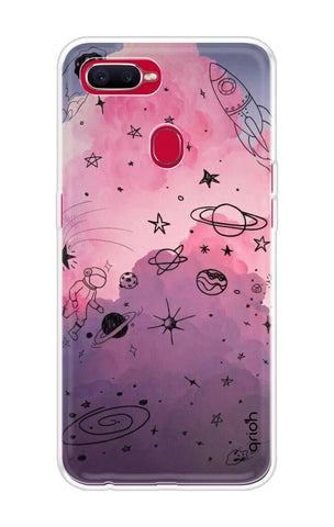 Space Doodles Art Soft Cover For Oppo F9 Pro