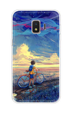 Riding Bicycle to Dreamland Soft Cover for Samsung J2 Core