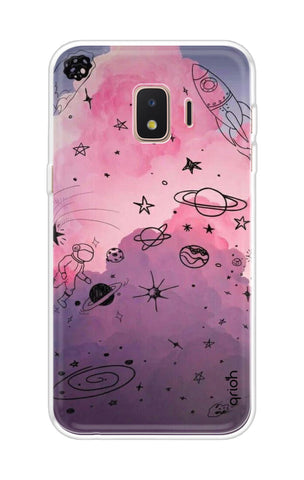 Space Doodles Art Soft Cover For Samsung J2 Core