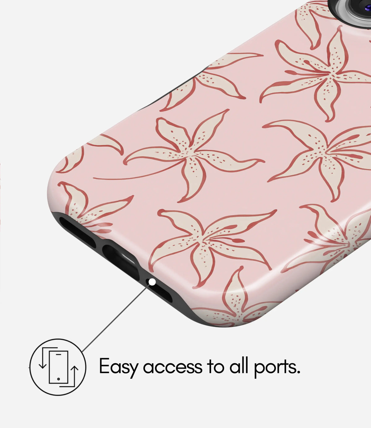 Petal Sketch Premium Tough Shining Phone Case (Double Layer) Available For All iPhone Models